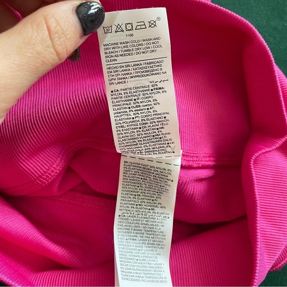 Athleta Hot Pink Aurora Seamless Ribbed High Rise Tight Leggings 533472 EUC XS - Picture 10 of 11